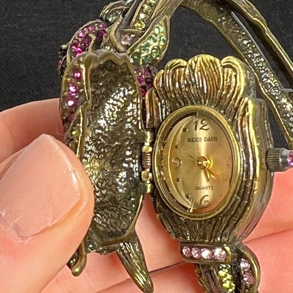 Heidi Daus Watch Tulip Flower Pink Bracelet with Crystals - Works - Picture 8 of 13